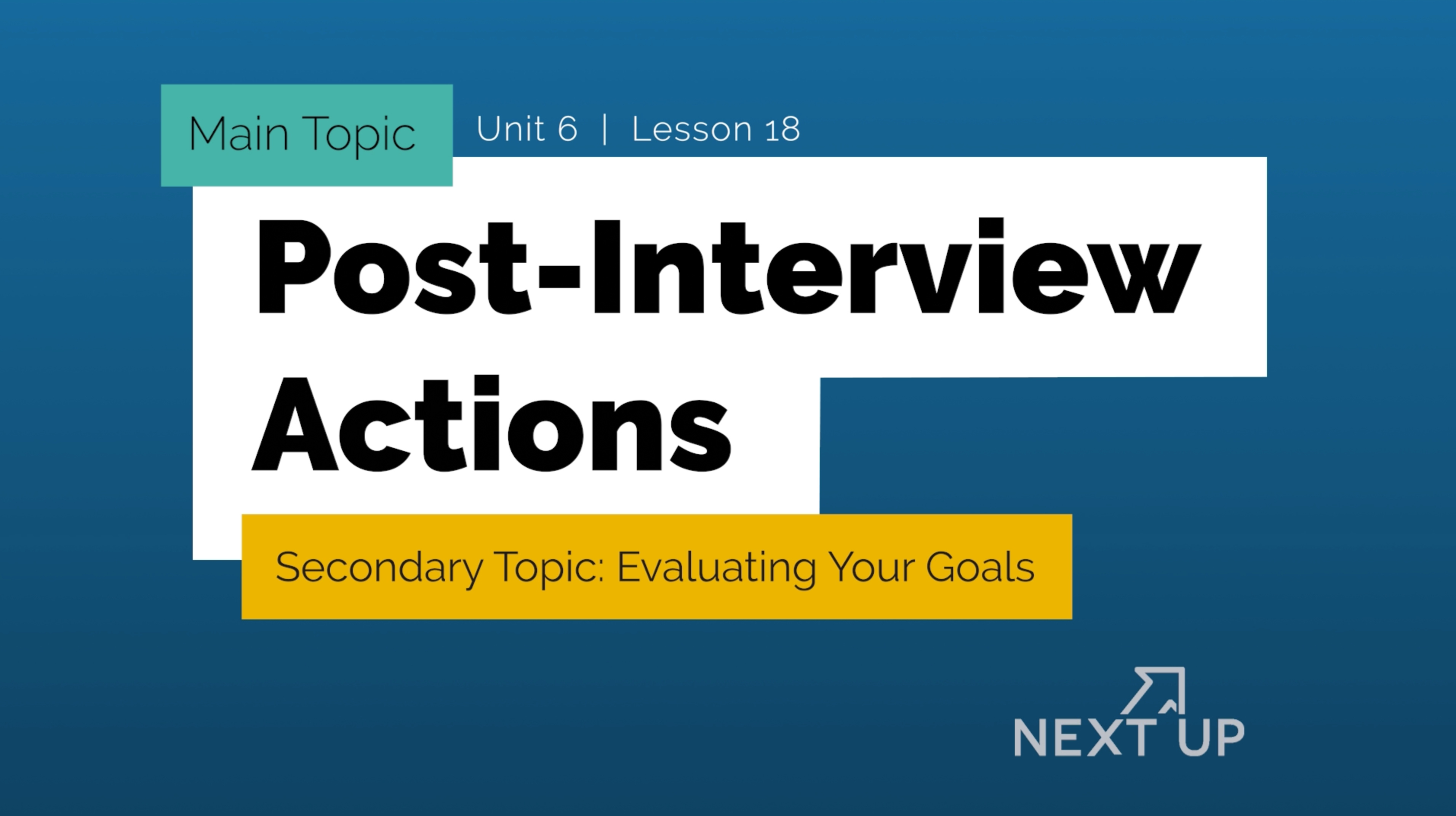 Post-Interview Actions Lesson Thumbnail